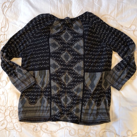 SOLD❌Lucky Brand 3X Moroccan Print Peasant Blouse - Picture 4 of 4